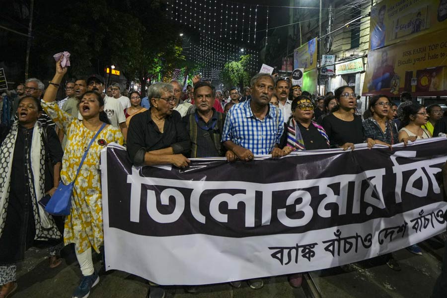 Protest over RG Kar incident in Calcutta.