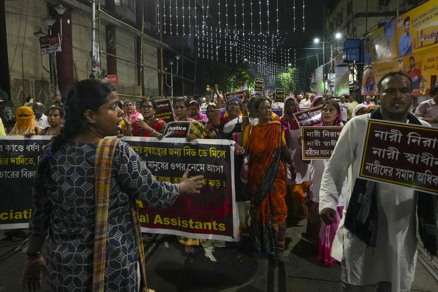 Protest over RG Kar incident in Calcutta.