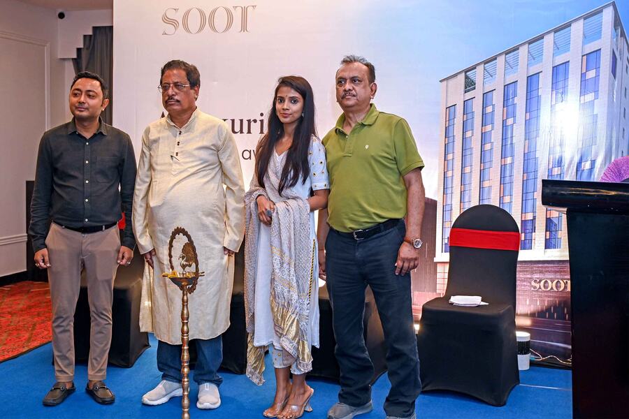 The inauguration was also attended by councillor Debraj Chakraborty, MLA Tapash Chatterjee, and the Director of Soot by O2, Anisha Loharuka, along with MD Anil Loharuka. “We are thrilled to introduce Hotel Soot as a premier destination for travellers seeking exceptional comfort and personalised service. Our rooftop bar and swimming pool offer magnificent views, including a direct sightline to the airport runway from our terrace, enhancing the overall guest experience,” said Managing Directors Anisha and Shrija Loharuka