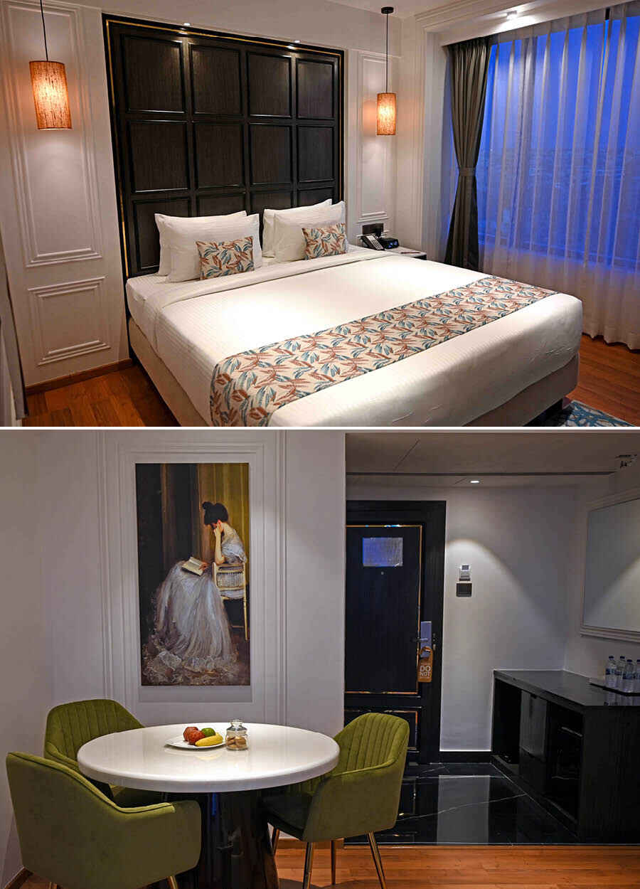 The rooms at Soot by O2 are a blend of luxury and aesthetics. With mood lighting, artwork and a soothing mix of white and wooden tones, the rooms offer a calming ambiance. The hotel spans 75,000 square feet and have a total of 110 keys