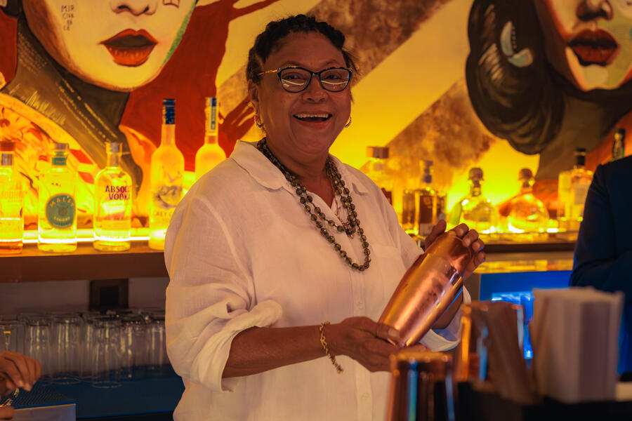 Ashitosh Narayanan also spoke about the different glassware and iceware used in cocktail making and the ladies made use of the opportunity to learn the bartender’s shake