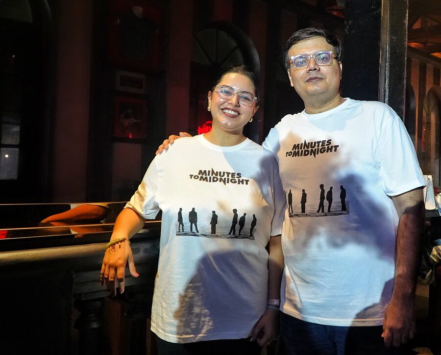 You know you have the best company when you wear matching tees and attend the same live gigs together!