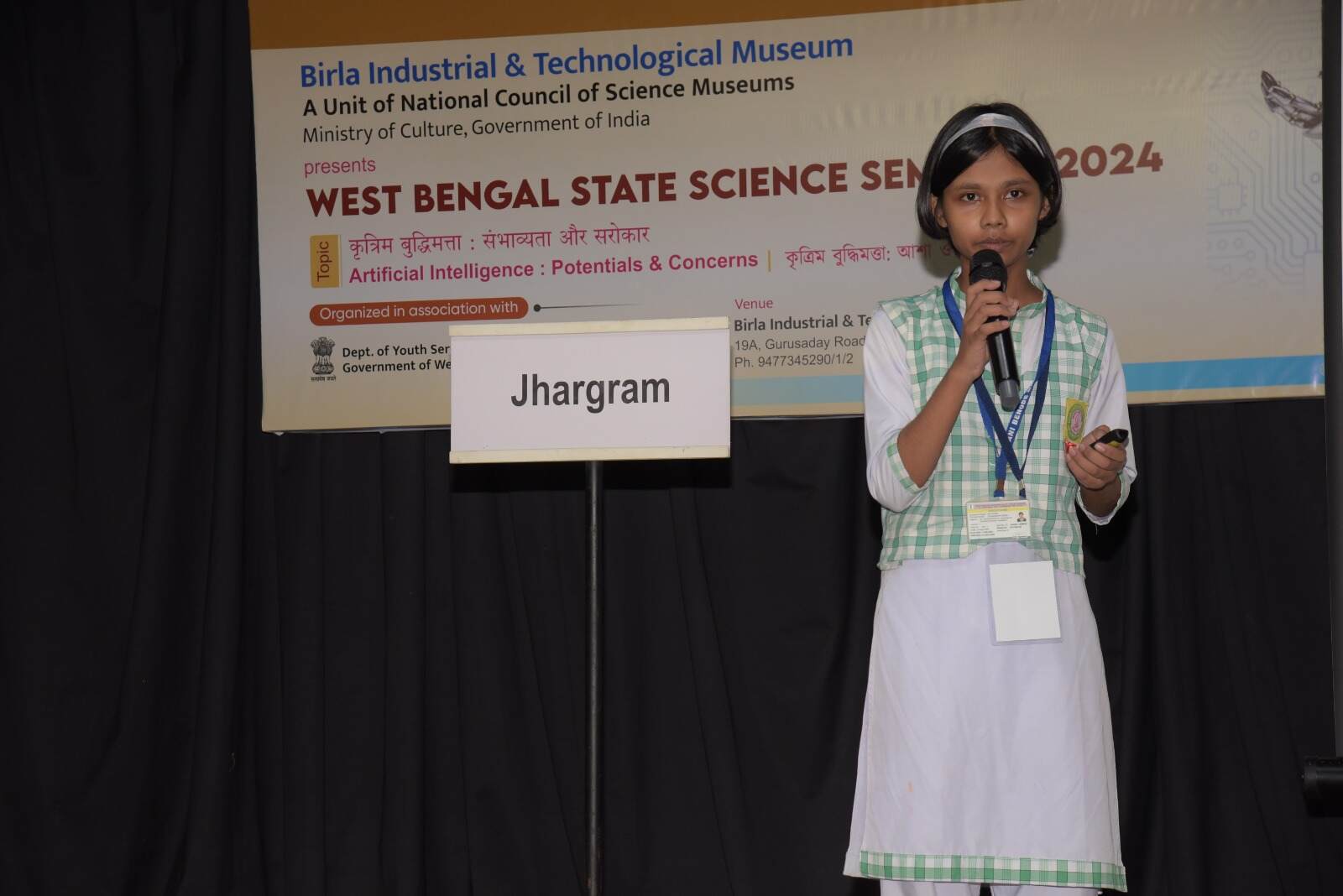 The participant representing Jhargram made her case.