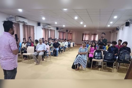 Mr Bhattacharjee led the discussions, providing a wealth of knowledge to over 100 eager students from the ECE, CSE, and IT departments.