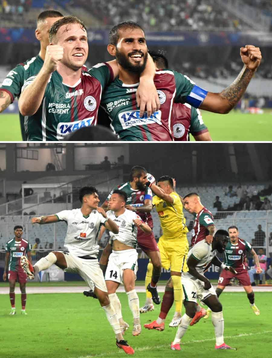 Mohun Bagan Super Giants beat ISL newcomers Mohammedan Sporting Club 3-0 with goals from Jamie Maclaren, Subhasish Bose and Greg Stewart in the first Kolkata derby of the season at the Vivekananda Yuba Bharati Krirangan on October 5
