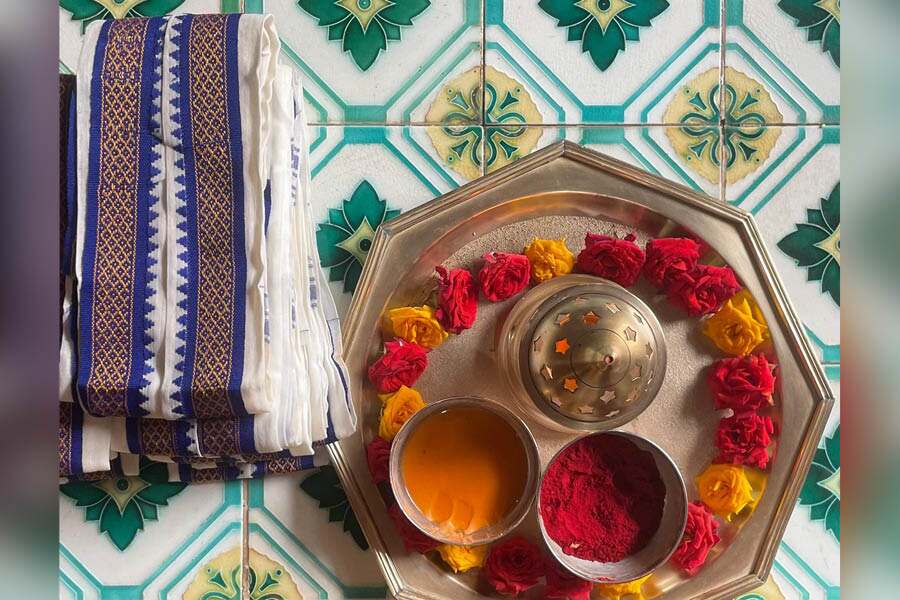 A traditional welcome at every Chettiar home