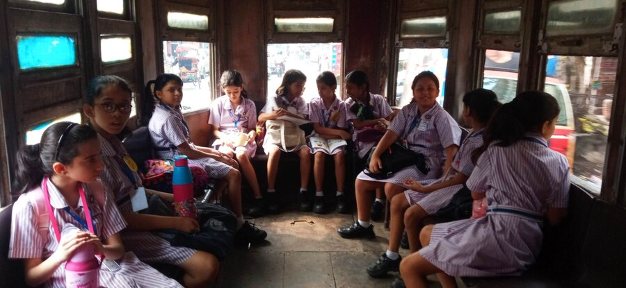Aban Confectioner, head of the primary and junior department, said: ‘Providing students with various opportunities to encourage experiential learning is a priority. We have been collaborating with Calcutta Tramways for many years and earlier our students were even taken to Esplanade in a bus to take a tram ride to Kidderpore across the Maidan where the tram tracks are laid over grass!’
