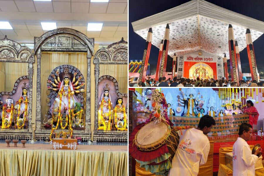 While New Delhi's ‘probashi’ pujas have been popular, the number of pujas in the commercial hub of Gurugram have also been around for years — some as old as four decades — thanks to the sizeable ‘probashi’ Bengali community 