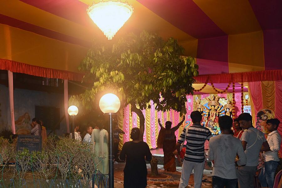 A mango tree and a little memorial where Indrani Sinha is remembered. Recognised globally, she was named one of the One Thousand Women for Peace in 2007 for her impactful work on the complexities of trafficking