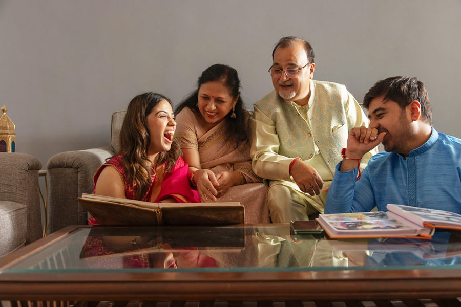 People feel most nostalgic when they are with family and friends