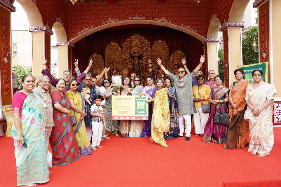 Safety first! Kudos to South City Residents' Puja for creating a secure celebration and winning Overall Safety of the Pandal award