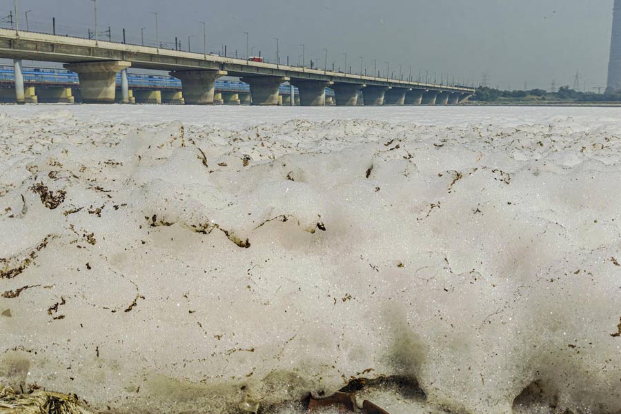 Pollution | Froth Covers Delhi's Yamuna River Ahead Of Festive Season ...