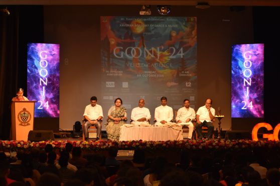 On October 6, 2024, St. Xavier's College (Autonomous), Kolkata, transformed into a vibrant epicenter of cultural expression with GOONJ ’24, the flagship event of the Xaverian Academy of Dance and Music (XADAM). Held in the historic Fr. Depelchin Auditorium, the event, themed “Veiled Cadence,” brought together the pulse of life, channeling the human spirit through music, dance, and artistic storytelling. The day kicked off with an exhilarating inauguration ceremony that set the stage for what would become a mesmerizing journey into the world of art. The ceremony brimmed with energy and anticipation, as students, faculty, and guests were welcomed into the heart of XADAM's artistic universe. The opening moments prepared the audience for an unforgettable series of performances, marking the start of a celebration that would blend tradition, emotion, and innovation in perfect harmony.