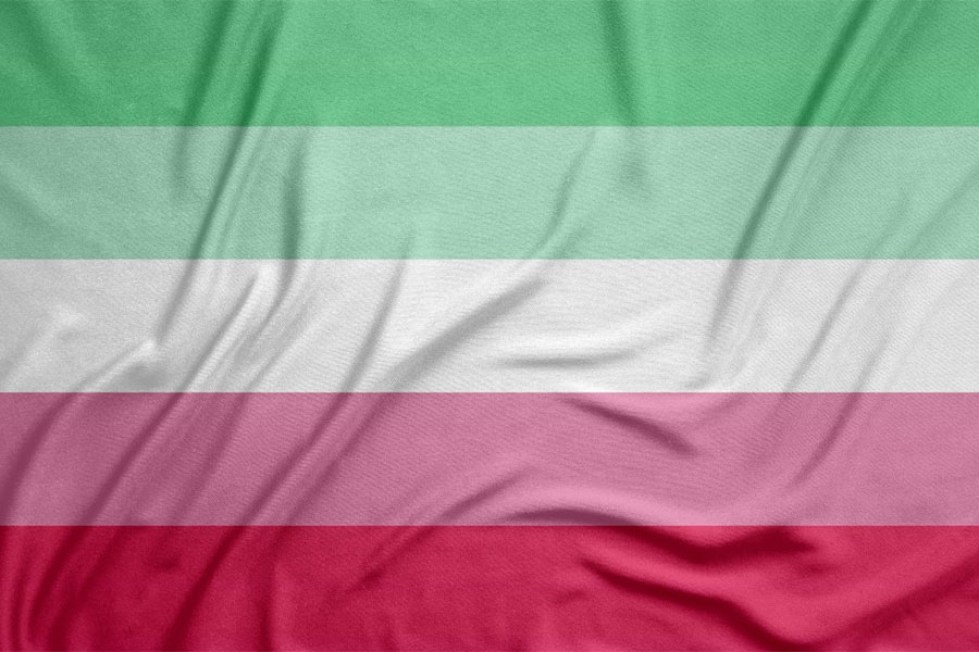 The abrosexuality flag