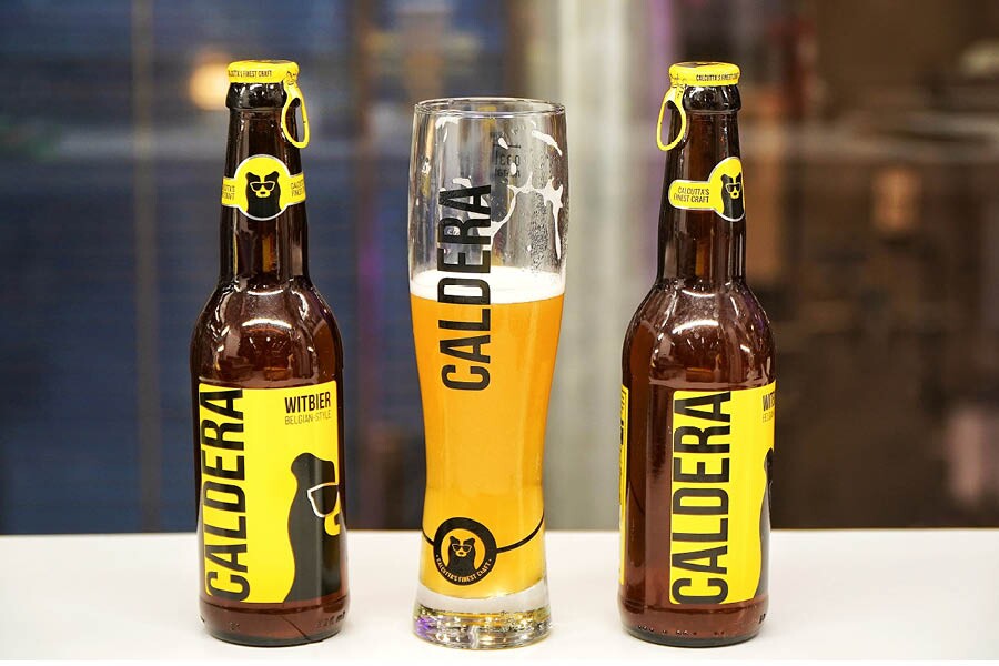Those who have tasted the bottle and tap variations of Caldera and wonder why the taste differs, it’s because the tap beer is German wheat while the bottled version is Belgian wheat