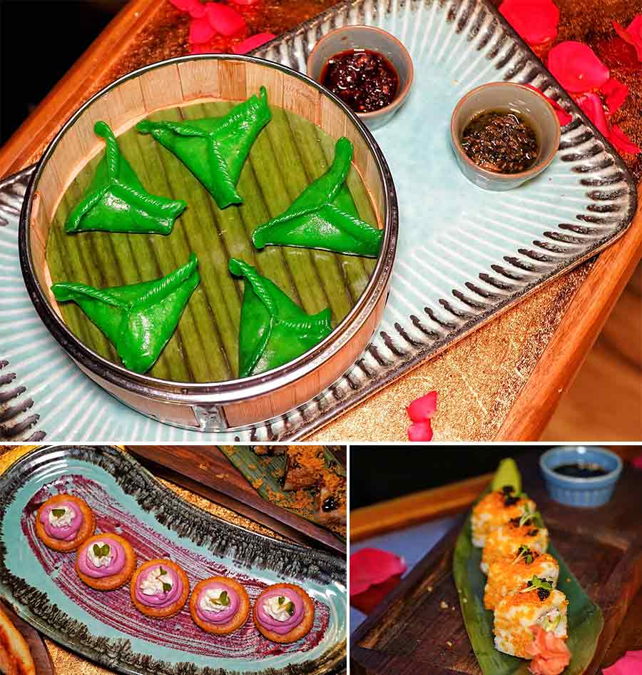 The club is serving up ‘international bar cuisine’ on their menu with Asian and Western delights. Dig into dishes like Creamy Goat Cheese Canape, Chicken Charcoal Dumpling, California Roll, Cigare Boregi a la Kolkata, Beetroot Shikampuri Kebab, and more
