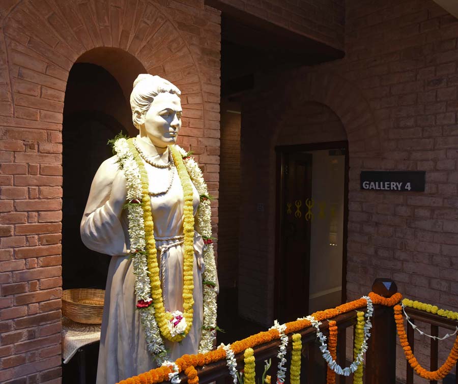 Floral tributes to Sister Nivedita at her home in Bagbazar on her birth anniversary  