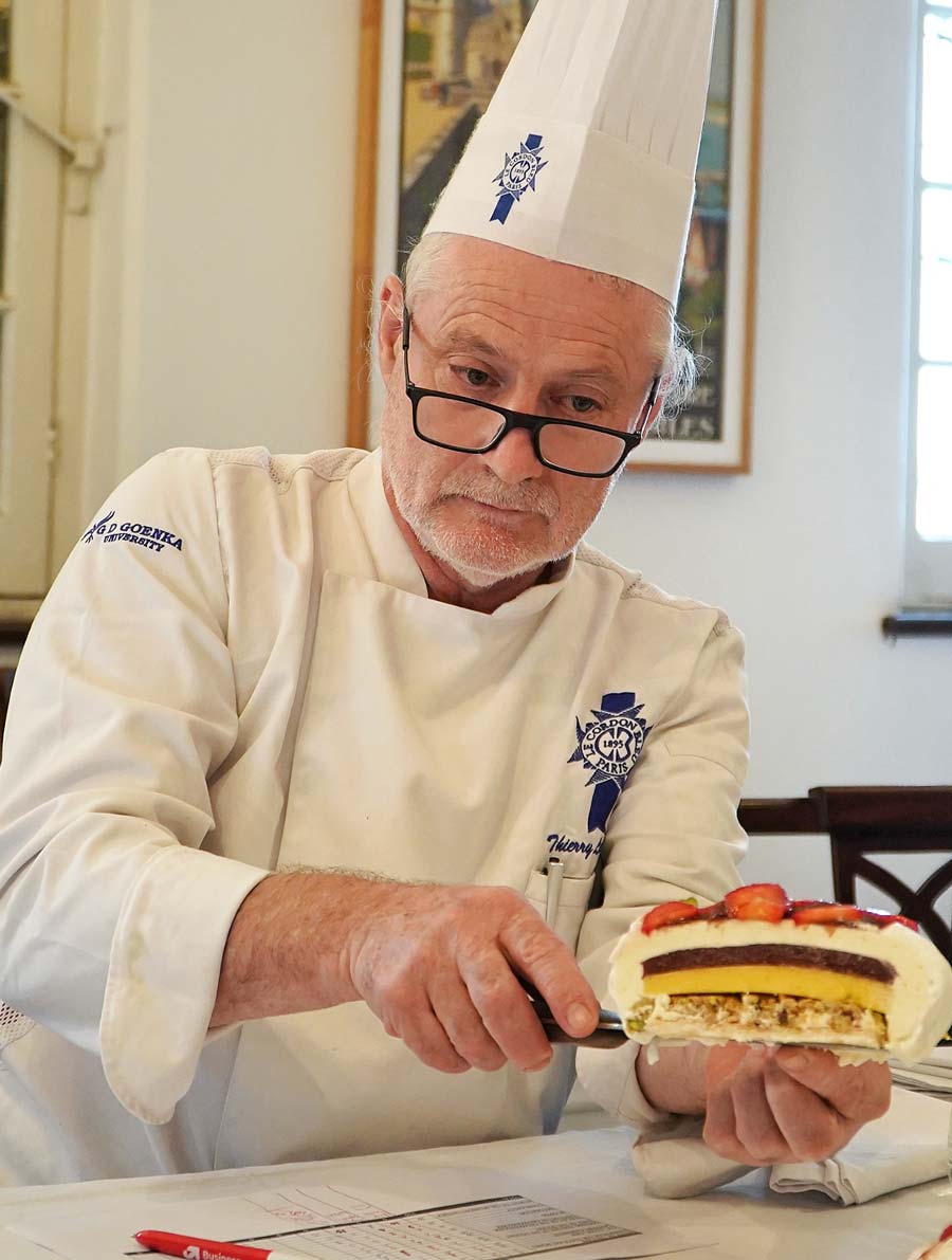 ‘We are looking for fresh ideas and flavours,’ said chef Thierry Le Baut, speaking to My Kolkata. ‘We are judging on the basis of ingredients used, techniques, flavour profile and plating. The contestants have surprised us with their thoughts and skills. Many have tried to tell a story with their dish. We are looking forward to more’