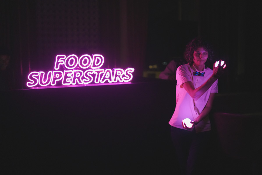 Flair bartender, mixologist and juggler Ami Shroff ensured the tipple flowed freely through the two-day getaway 