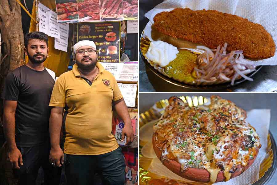 Akash and Binoy Mazumdar, who run Apanjan Aro Beshi Kichu in Kasba, which serves kebabs, fish fry and kulhad pizza