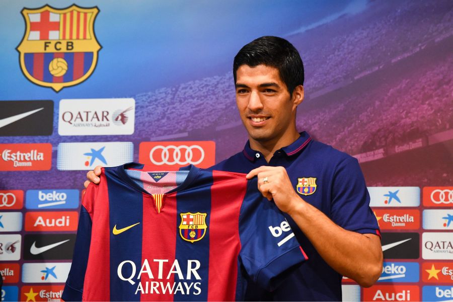 In 2014, Luís Suárez was introduced to the Barcelona fans at the Camp Nou for the first time following his £65 million transfer from Liverpool