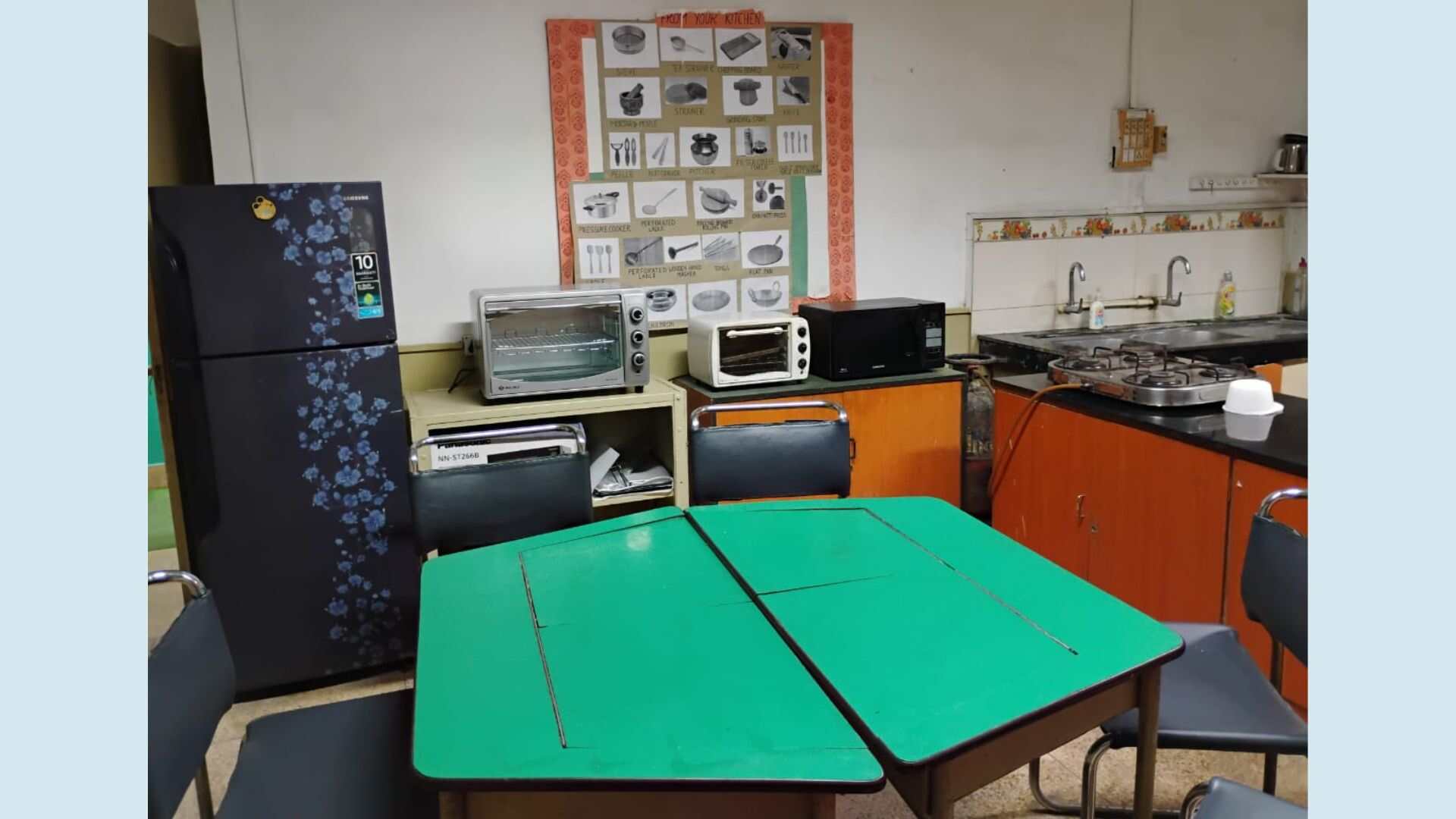 A designated cooking unit at Akshar School, Kolkata where the differently-abled children are taught Cooking as a life skill.