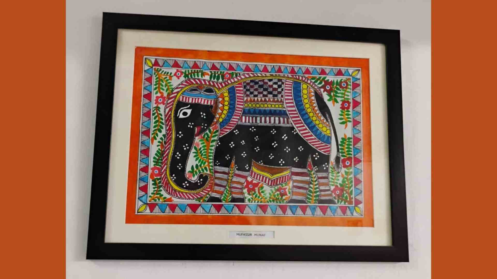 A painting created by a differently-abled child at Apeejay School, Park Street.