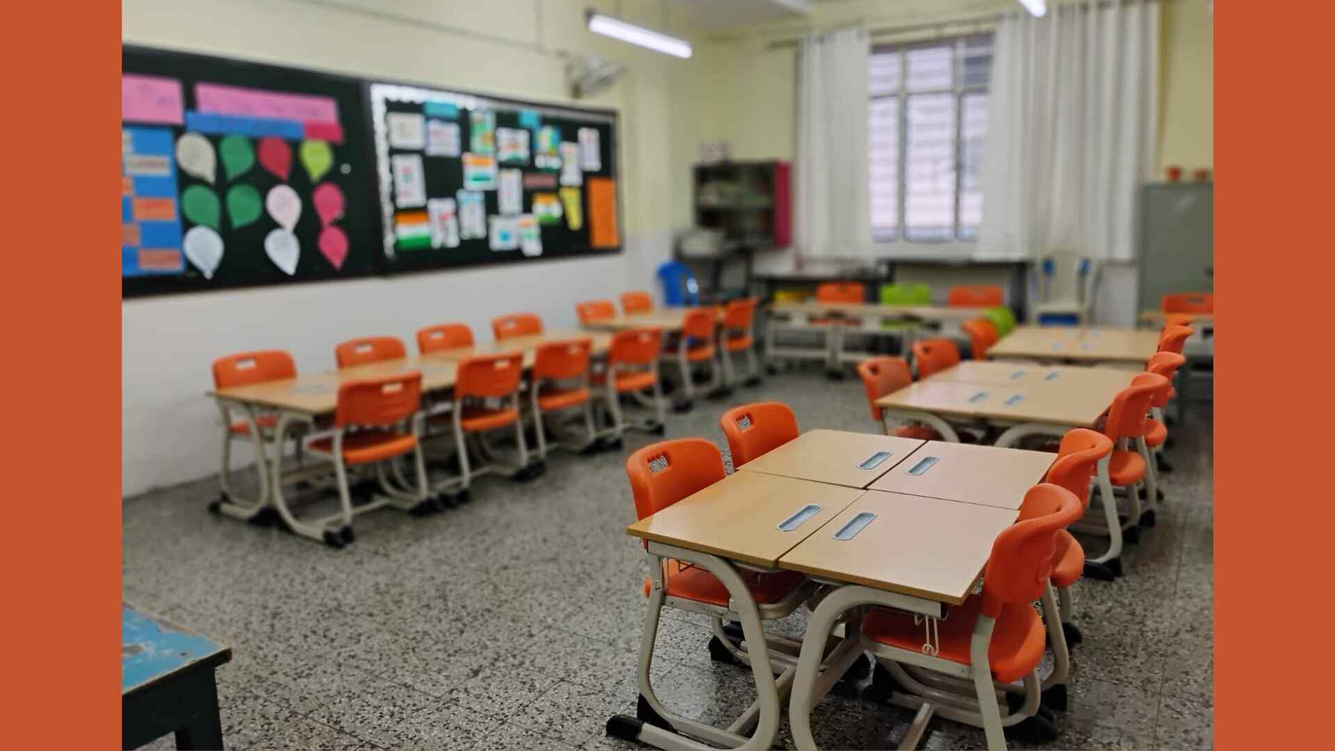 Shot of an inclusive classroom where the students sit facing each other as buddies at Apeejay School, Park Street.