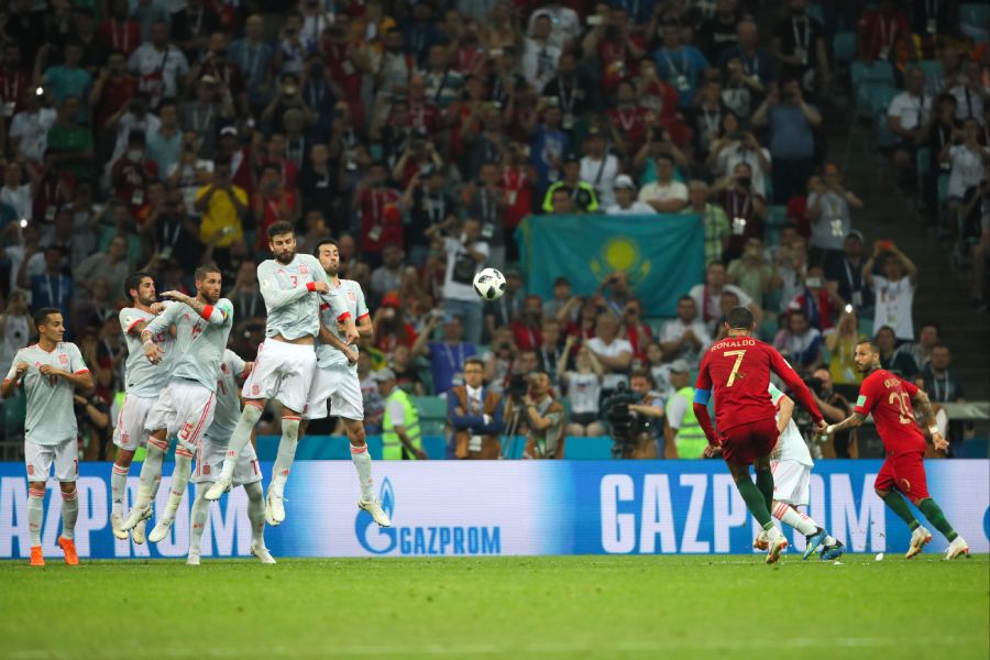  Cristiano Ronaldo in action against Spain in FIFA World Cup 2018.