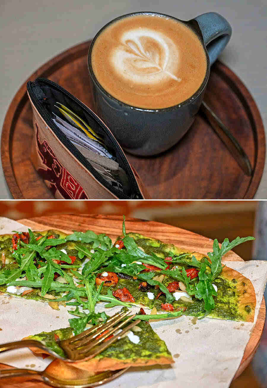 Besides the painting activity, participants also enjoyed some coffee and flatbreads from the Tess kitchen