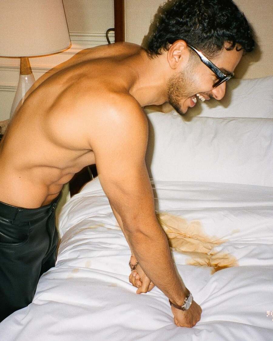 The Dhadak actor goes shirtless in one of the pictures, flaunting his chiselled physique. He made a cameo appearance in The Perfect Couple, which is available to stream on Netflix from September 5.