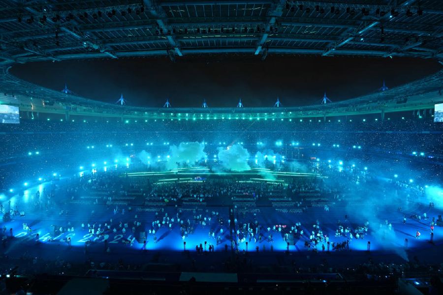 A general view during the closing ceremony.