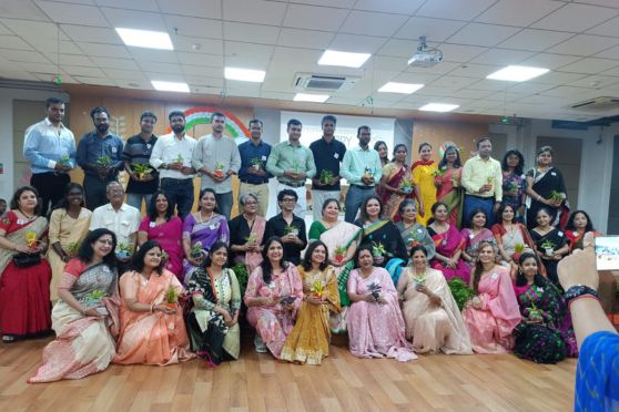 The Teachers’ Day celebration at Sri Sri Academy took place on 5 September 2024, a delightful commemoration of all our teachers’ efforts, guidance and love. The students welcomed all the teachers with a badge and a potted plant as a token of all their appreciation. 