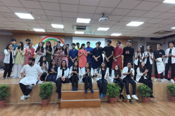 The Student Council members thanked  the teachers for their  hard work in shaping their future. As exams had just gotten over, few songs and dances were performed by the students of middle and senior class. All the teachers blessed all of them for a bright future.