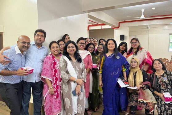 Later, during the day, students presented songs and dances for their beloved teachers, gifting them with flowers and chocolates. The various arrangements made by them showed the love and respect for their dear teachers