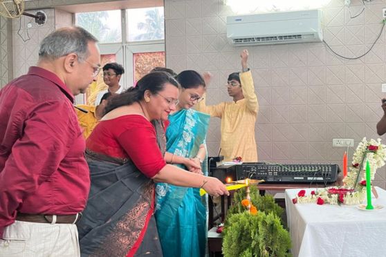 Our students organized the entertainment for the day and entertain they did! It all began with the traditional lighting of the lamp paying homage to Dr. S. Radhakrishnan