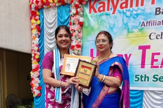 The present Teachers were given Smt Gouri Roy Memorial Award for their Outstanding work. The Non-Teaching Staff were also Awarded for their Outstanding work