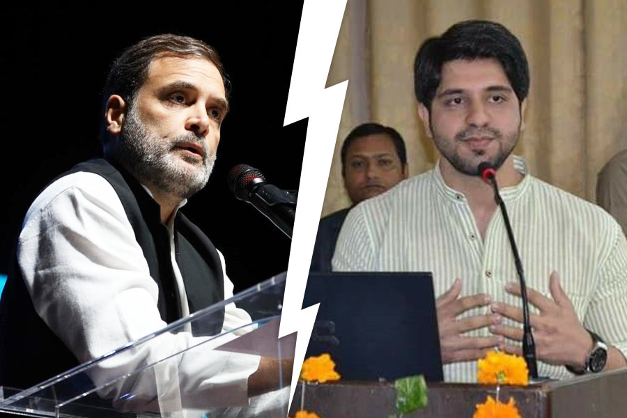 Rahul Gandhi (left), Shehzad Poonawalla (right)