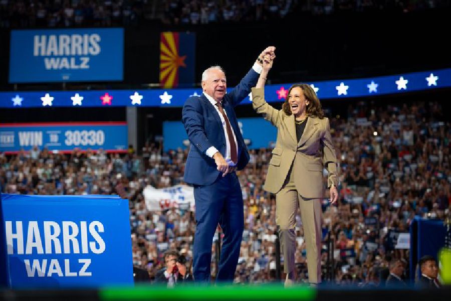 Tim Walz and Kamala Harris