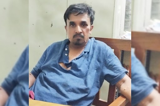 Dr Anjan Dasgupta's state after the police roughed him up