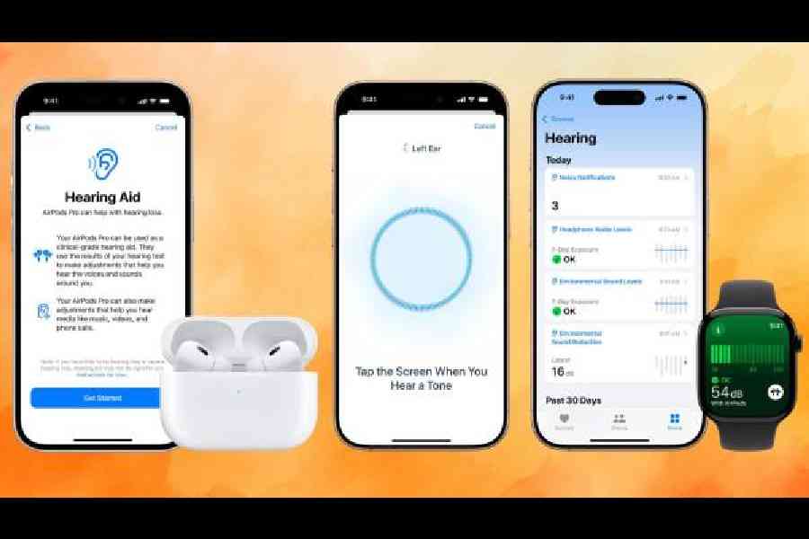 AirPods Pro 2 comes with active Hearing Protection, a clinically-validated Hearing Test feature, and an over-the-counter Hearing Aid feature