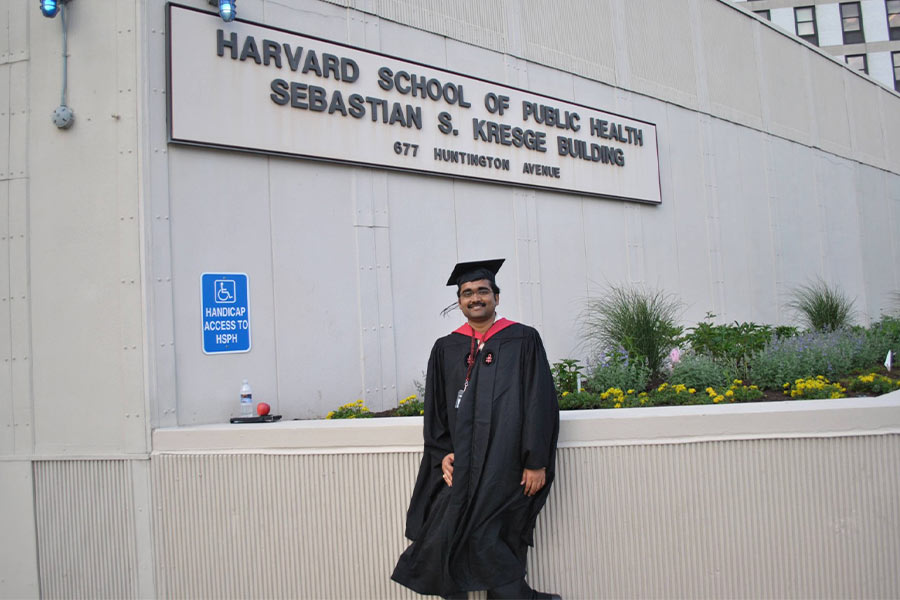 Bandyopadhyay completed his MPH from Harvard in 2010, shortly after his stint in India with the WHO