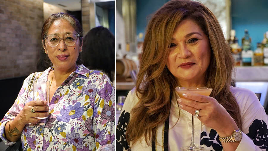 My Kolkata spotted eminent faces of the city at their favourite dim sum spot. Sharing her favourites from the menu, restaurateur Doma Wang (left) said, ‘I always visited Yauatcha for their Cheung Fun and I think I have never had that kind of Cheung Fun anywhere else.’ Enjoying her a glass of Earth Asian (Mount Gay eclipse, in-house apricot compote, jasmine, lychee, lime) celebrity beauty expert Bridgette Jones said , ‘It’s my family’s favourite place in the whole of Quest Mall. We love their wraps, fried rice and pretty much everything’