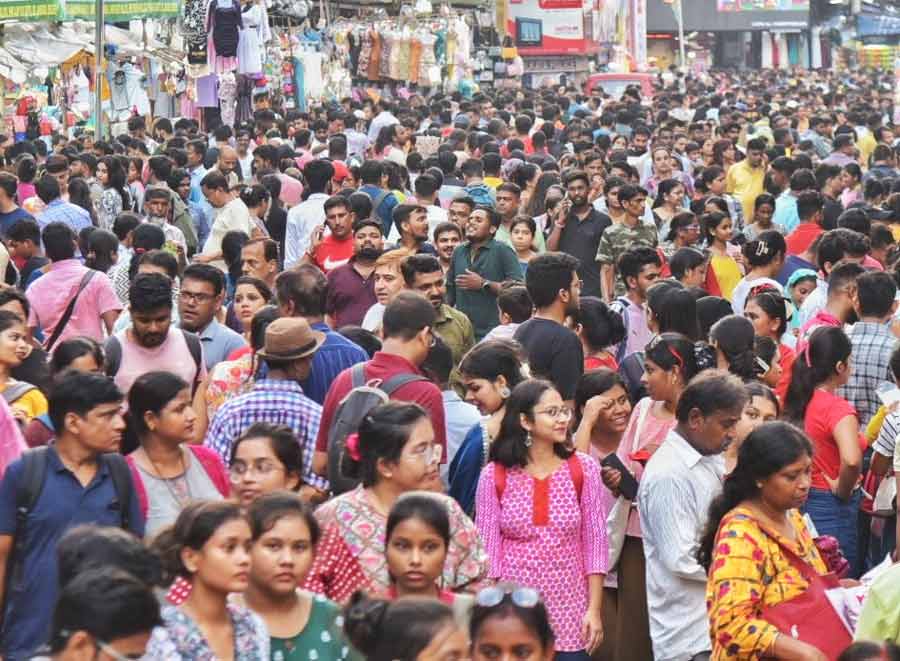 Mahalaya is in 10 days and New Market has been hit by the shopping frenzy      