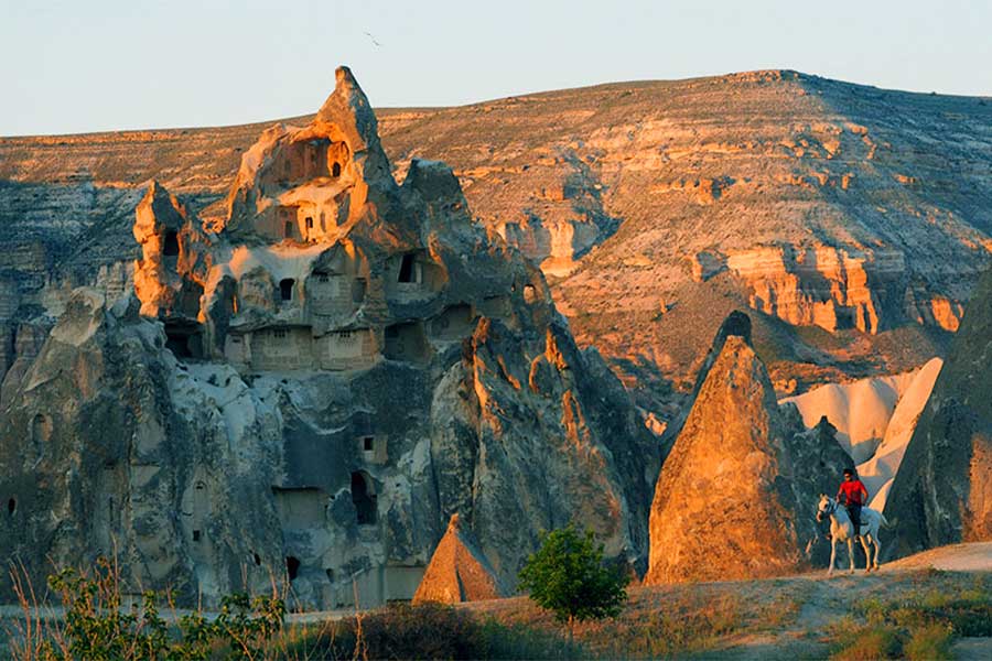 The name ‘Cappadocia’ means ‘land of beautiful horses’, an epithet most apparent in the rays of the setting sun