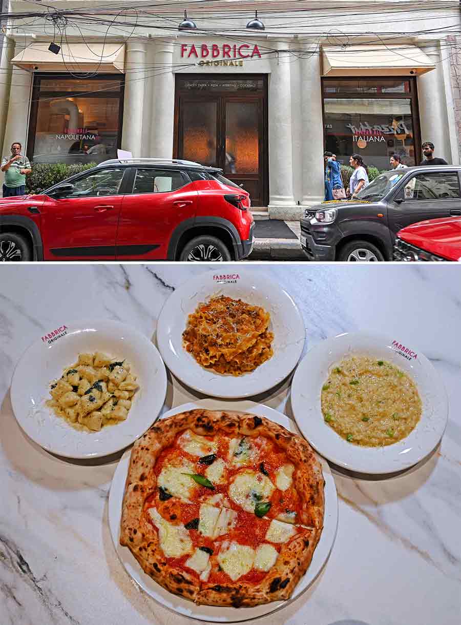 Founded in 2017 by three friends Naman Dhandhania, Raghav Kapur and Rohan Ireland, Fabbrica Originale in Allenby Road and in Salt Lake’s City Centre 1 has been serving Italian cuisine that blends traditional Neapolitan roots with a modern touch. The Italian restaurant now has a third location in the city at 18A, Park Street, at the heart of the city’s food scene. My Kolkata takes you on a virtual tour of the new Fabbrica Originale outlet