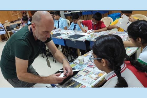 This exercise wasn't merely about learning a new technique; it was a journey into the boundless possibilities of art, pushing students to express themselves freely and without constraint.