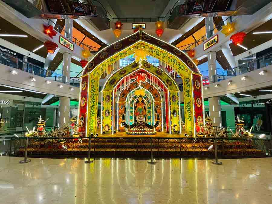 South City Mall is dressed up in its festive best ahead of Bengal’s biggest festival - Durga Puja
