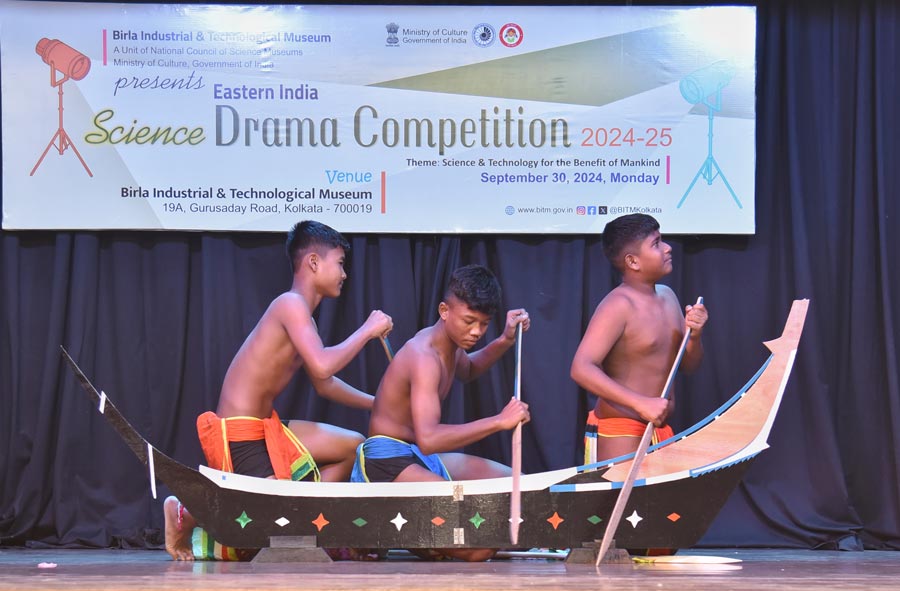 Seven teams of school students from Andaman & Nicobar Islands, Bihar, Odisha & West Bengal  took part in Eastern India Science Drama Competition 2024-25 on ‘Science & Technology for the Benefit of Mankind’ at Birla Industrial and Technological Museum on September 30, Monday