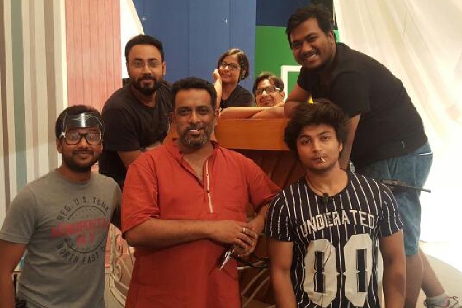 Mandal with Basu on the set of 'Jagga Jasoos' (2017)